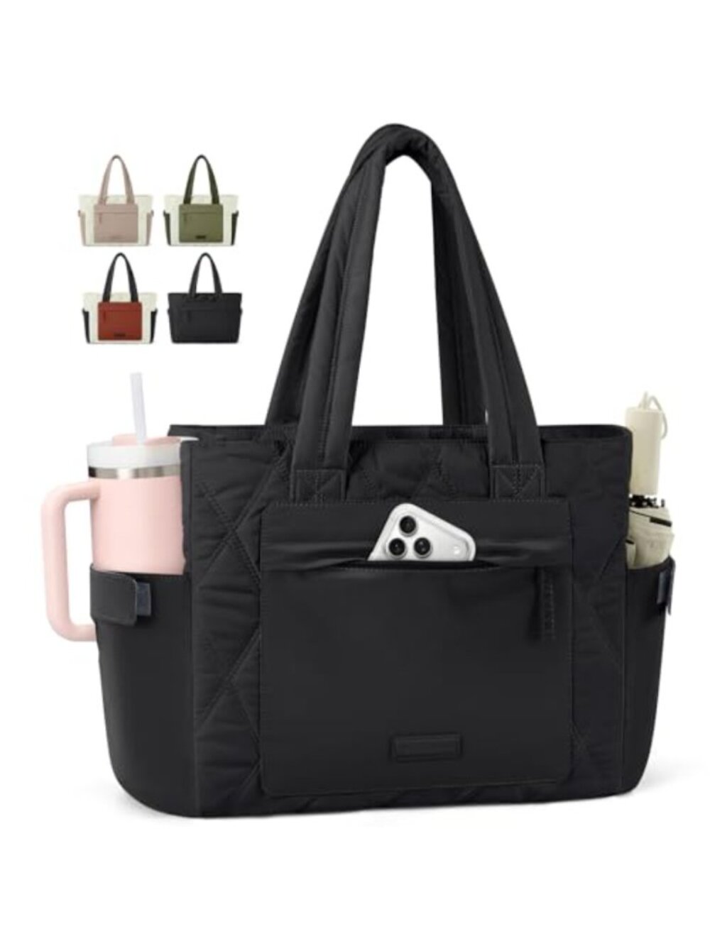 RAINSMORE 15.6" Lightweight Laptop Tote Bag Water-Resistant Polyester